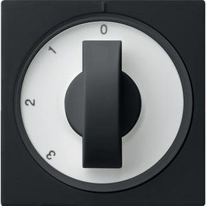 Afdekking draaiknop 3-standen 0/1/2/3 System 55 zwart m