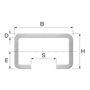 Lengte a 2m. montagerail E1- 9 sendzimir