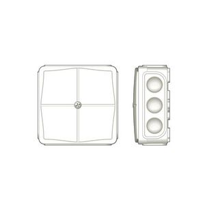 Kabeldoos90x90x40mm IP65 wit