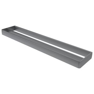 Dubbele handdoekhouder grijs aluminium 60cm ALINE