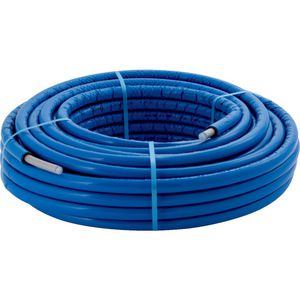 Rol a 50m. meerlagenbuis ML 16x2mm + 13mm isolatie blauw