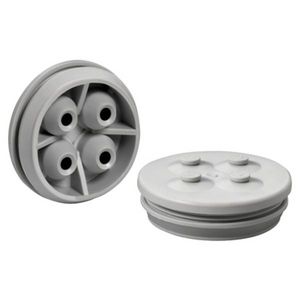 Dubbele membraaninvoeringen lichtgrijs IP66 VVE=25