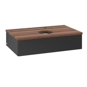 Wastafelonderkast Antao 800x190x500mm Black Matt Lacquer K08052PD