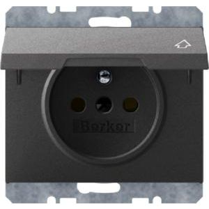 Wandcontactdoos penaarde kd schroef berker K.1/K.5 antraciet