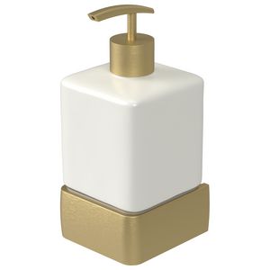 Zeepdispenser goud aluminium keramiek ALINE