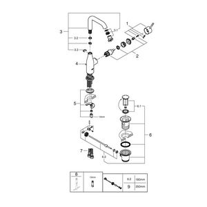 Essence L-size wast.mengkraan hard graphite geborsteld (mat donker grijs) hoog incl. waste