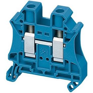 Doorvoerklem 10mm² 57A Enkel niveau Schroef Blauw VVE=50