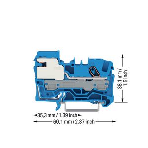 1-draads N-scheidingsklem 6 mm² blauw 2006-7114 VVE=50