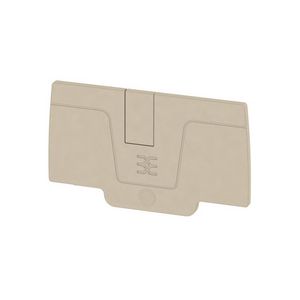 Afsluit- eindplaat d.beige h:64.93mm b:2.1mm V- VVE=50