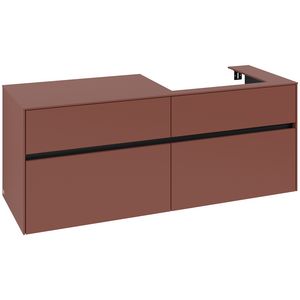 Wastafelonderkast Collaro 1400x548x500mm Wine Red C086B0AH