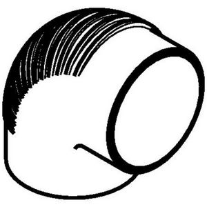 Aansluitbocht kort 88,5° 90mm polyethyleen (PE) Silent-db20 geluidsarm