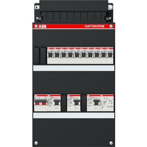 Installatiekast 10x achter 3x 30mA + T + HS 1-f