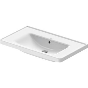 D-NEO #236780 wastafel 800mm wit zonder kraangat met overloop