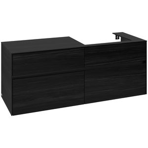 Wastafelonderkast Collaro 1400x548x500mm Black Oak C086B0AB