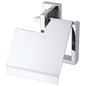 Closetrolhouder met klep chroom EDGE