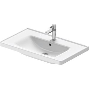 D-NEO #236780 wastafel 800mm wit met kraangat met overloop