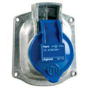 Inbouw Wandcontactdoos 230V 16A 3P IP44 ML metaal blauwHypra