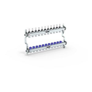 Verdeler HKV-D 11-groeps Easyflow RVS MFI min/max incl. debietmeters