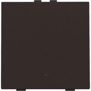 Enkelv. drukknop led Home Control dark brown