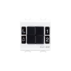 DRUKKNOPPANEEL-KNX-4 KANALEN-2 MODULE-WIT-CHORUSMA