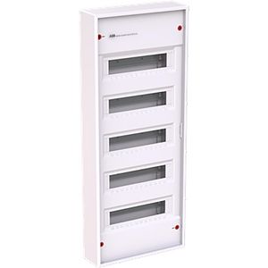 Installatiekast 60M 5R zonder deur RAL9016 AK660N4