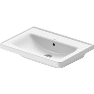 D-NEO #236765 wastafel 650mm wit zonder kraangat met overloop