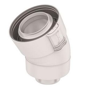 Bocht 30° Ubifit Klemband concentrisch PP/KS 60/100 wit