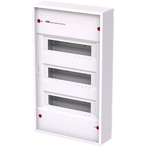 Installatiekast 36M 3R zonder deur RAL9016 AK636E3