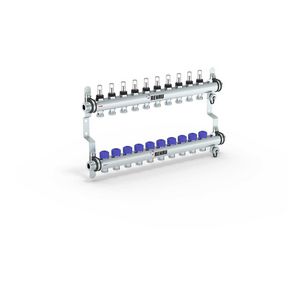 Verdeler HKV-D 10-groeps Easyflow RVS MFI min/max incl. debietmeters