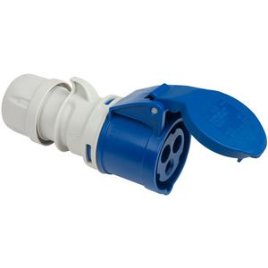 CEE contrastekker 3P 16A 230V 6h IP44 blauw VVE=5