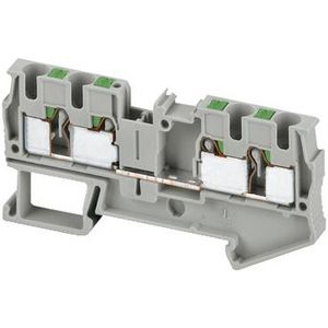 Doorvoer klemmenblok 4mm² 32A Enkel niveau Push-in VVE=50
