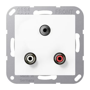 Afdekking AS500 alpin wit Audio/Jack