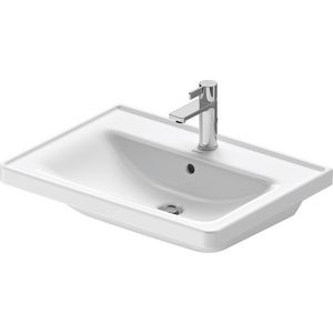 D-NEO #236765 wastafel 650mm wit met kraangat met overloop