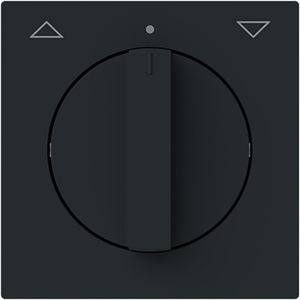 Centraalplaat met greep inbouwjaloezieschakelaar art- matzwart (1740-45M)