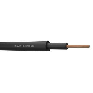 Haspel a 500m. DRAKAFLEX neopreen kabel H07RN-F Eca bk# 1x10mm² (zwart)