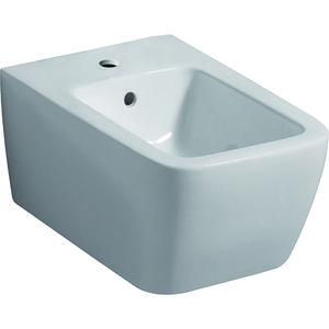ICon Square wandbidet 54cm met overloop wit z/ verl. afvoer