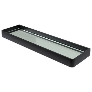 Planchet glas zwart aluminium 60cm ALINE