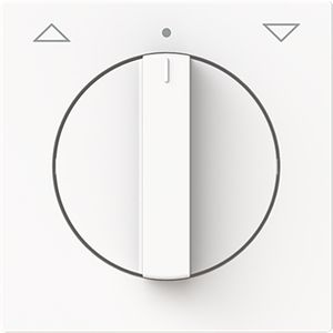 Centraalplaat met greep inbouwjaloezieschakelaar art-matwit (1740-44M)