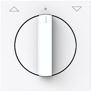 Centraalplaat met greep inbouwjaloezieschakelaar art-wit (1740-44G)