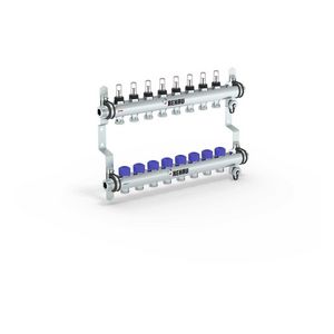 Verdeler HKV-D 8-groeps Easyflow RVS MFI min/max incl. debietmeters