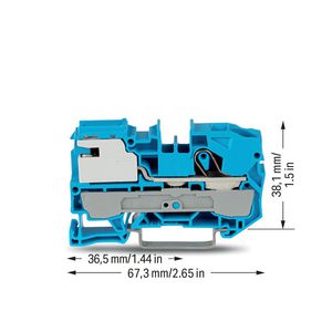 1-draads N-scheidingsklem 10 mm² Push-in blauw VVE=25