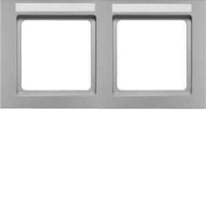 Afdekraam 2-v hor. tekstveld berker Q.3 alulook soft-finish