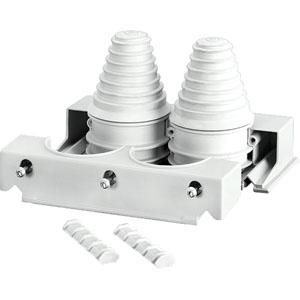 Aanbouwflens Wandmaat 2 Deelbaar met invoer tulen 2x 72 mm