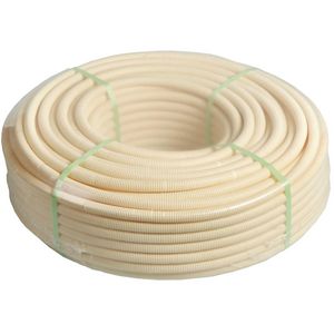 Rol a 100m. Installatiebuis Electroflex diam. 19mm creme