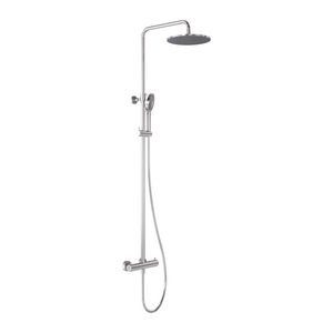 Douchecombinatie Showerpipe thermostatisch hoh 150mm incl. hoofddouche 25cm + handdouce 3-straalsoorten  chroom MAY