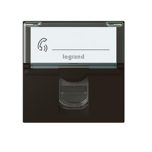 Contactdoos RJ45 Cat. 6a STP 2 modulen zwart Mosaic