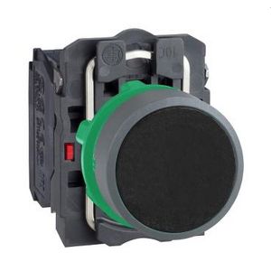 black flush pushbutton 1NO 1NC screw clamp cp grey