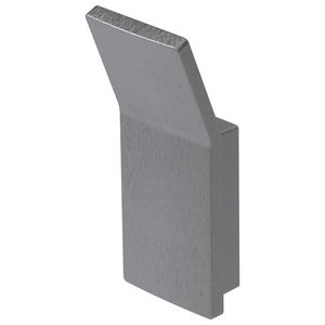 Enkele haak grijs aluminium ALINE
