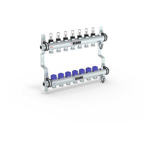 Verdeler HKV-D 7-groeps Easyflow RVS MFI min/max incl. debietmeters