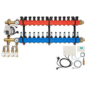 Vloerverw.verdeler 4860 4-pijps E-pomp OA. 10-145l/u 14-groeps